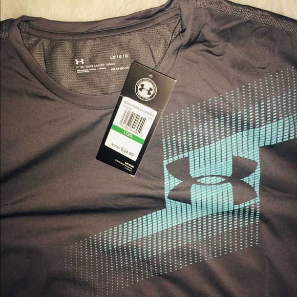 Under Armour Silver Shimmer Short Sleeve Men’s LG - Picture 3 of 8